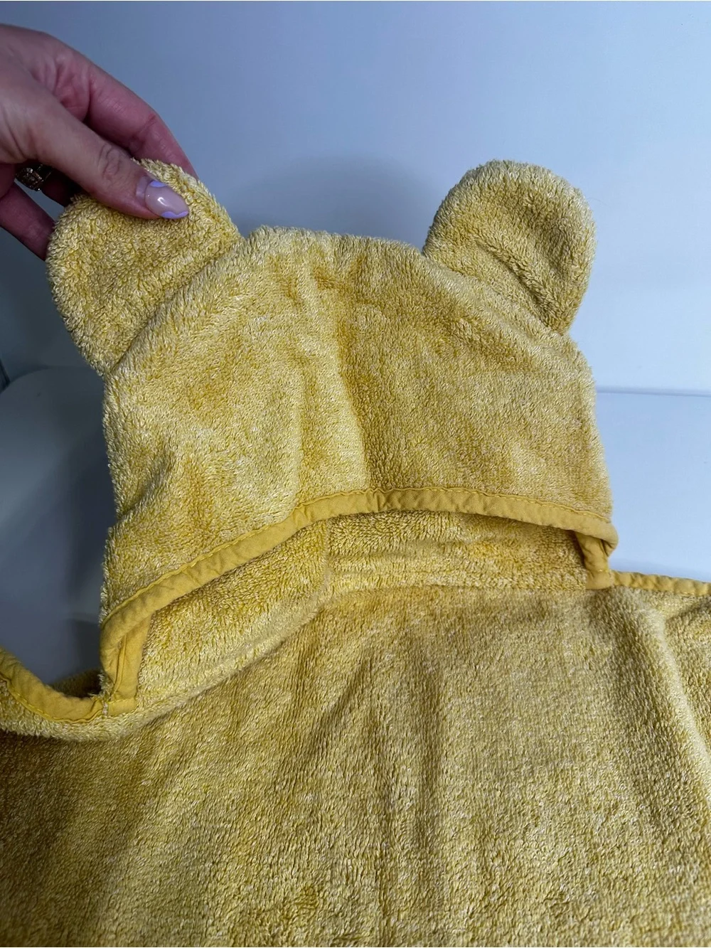 Baby Bath Hooded Towel Bella Tunno – Soft Absorbent Hooded Towel Yellow Bear.